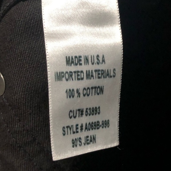 Agolde 90's Jeans Women's 26 Button Fly High Rise Distressed in Tar Wash Denim - Picture 4 of 6